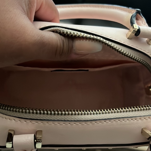 Kate Spade Light Pink Leather Studded Satchel With Removable Crossbody Strap - Picture 3 of 4